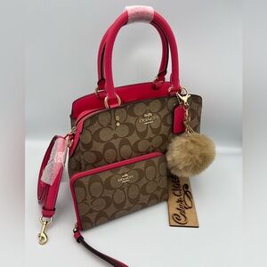 Coach Mini Lillie Carryall and Matching Wallet Authentic Belt